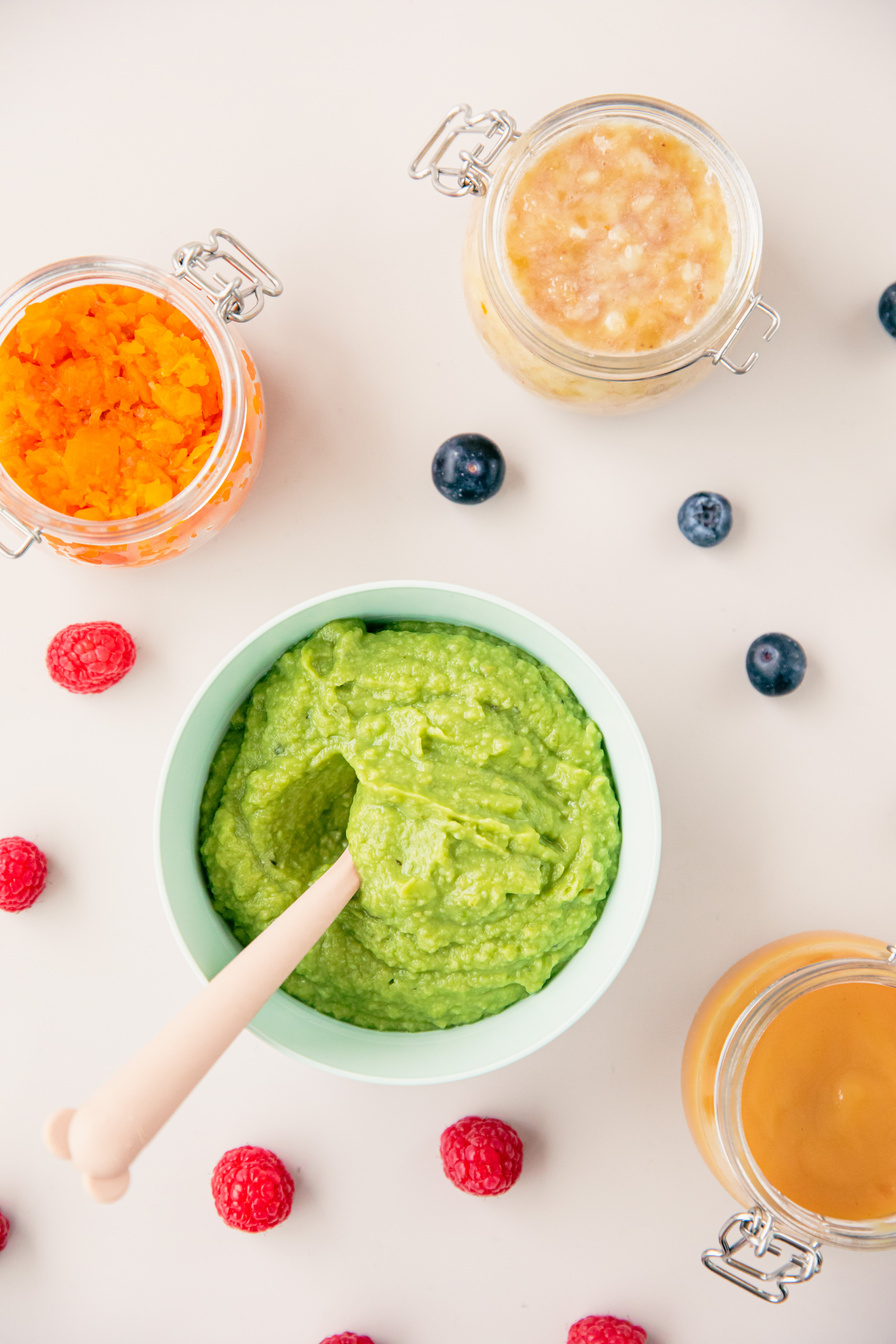 Mashed Baby Food Flatlay